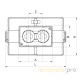 Llave de corte de agua TWIN premontado [2x(16-25)] [2x(16-25)] LX (11770161003)