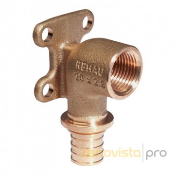 Codo de pared con rosca hembra [16-Rp1/2] 42mm RX+ (14563671001) fijación cuadrada