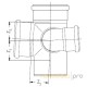 Крестовина канализационная [DN90·75·90] 87° (11230551001) разнопроходная левая