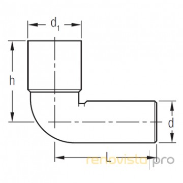 Manguito WC [DN110] 90° (11029771001) prolongado