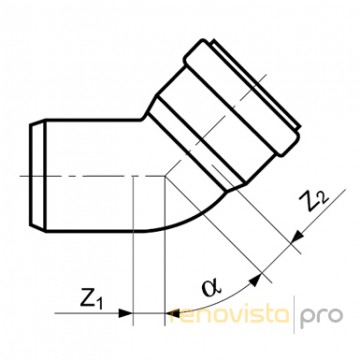 Waste water elbow [DN32] 15° (11326001001)