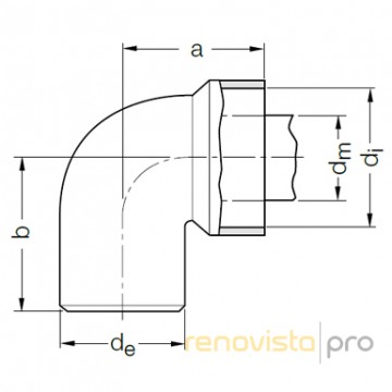 Elbow for siphon connection [DN40] + [24-32mm]·[36-40mm] (11029731001) long