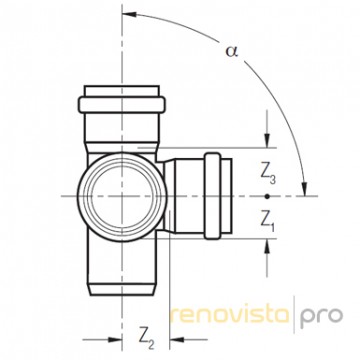 Крестовина [DN110·110·110] 87° (11215641003) двухплоскостная