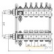 Colector para suelo radiante P HKV-D Cool polimérico (14197041001) [4 · eurocono 3/4”] RAUTHERM