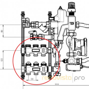 High temperature collector for direct connection (13217871001) [2 · 3/4”]