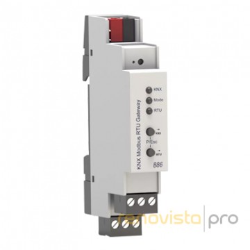 Pasarela KNX Modbus RTU 886 (13388001001) transferencia de datos de la tecnología de control NEA SMART 2.0 a un sistema KNX